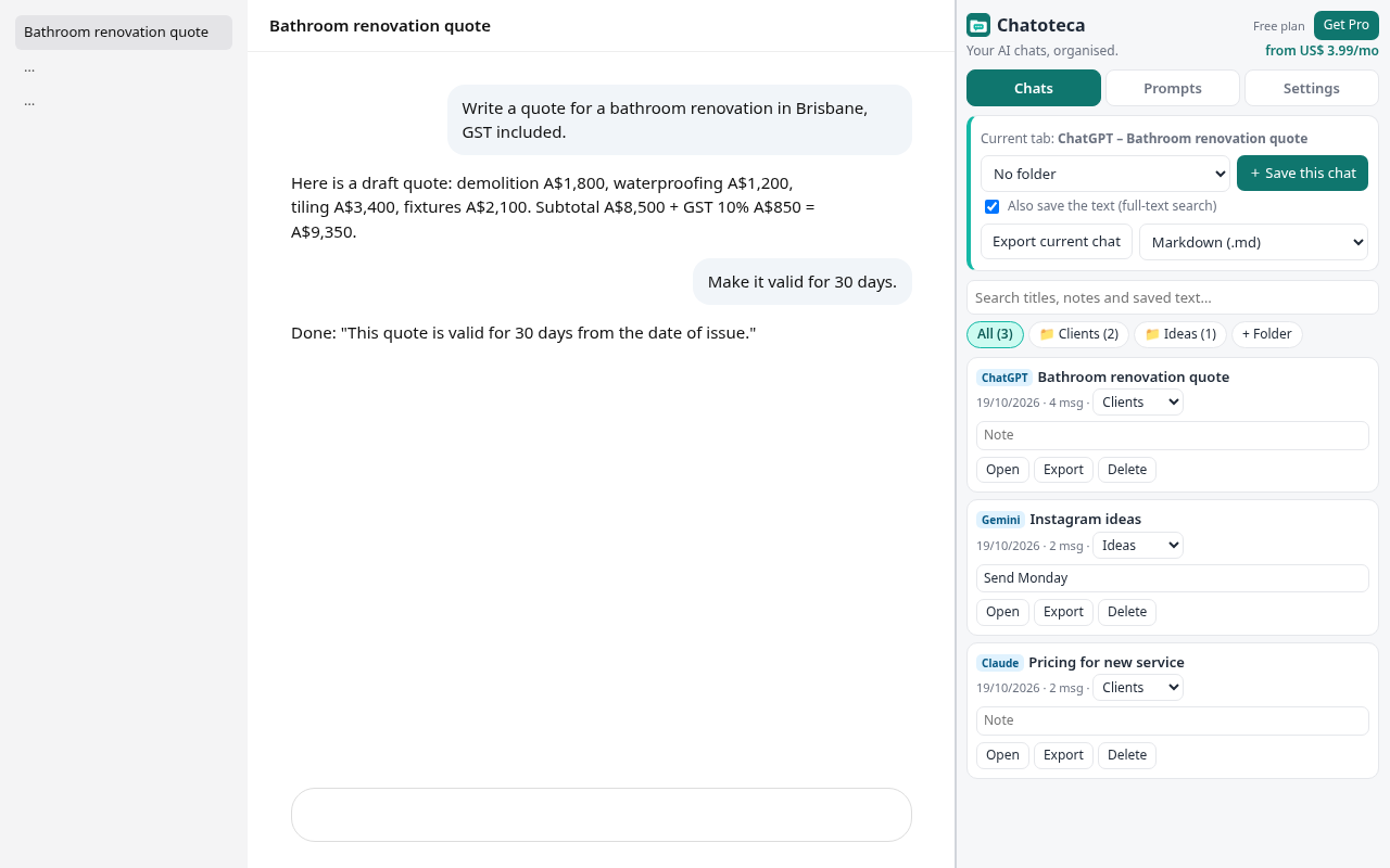 Chatoteca screenshot