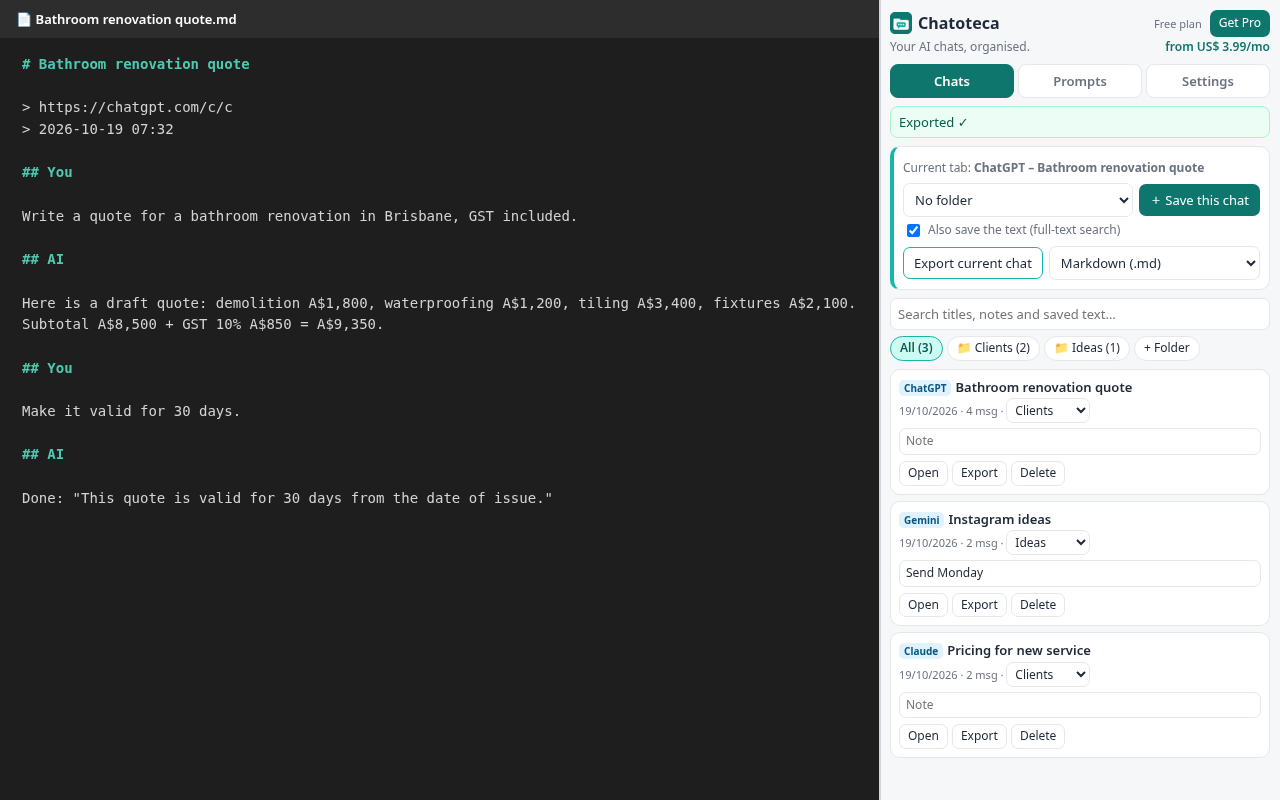 Chatoteca screenshot