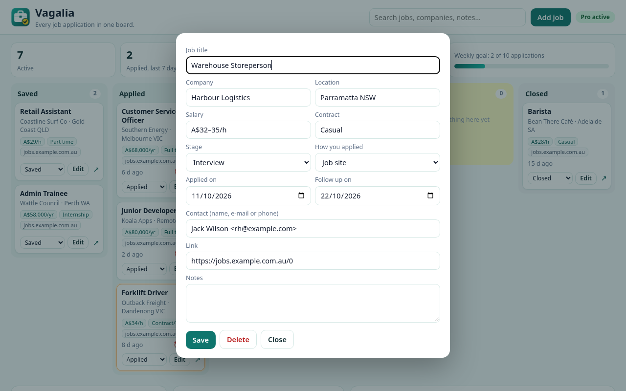 Vagalia screenshot